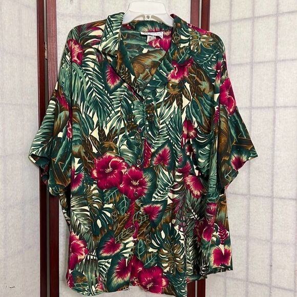 A PERSONAL TOUCH TROPICAL SHIRT SIZE 26W/46 - Picture 1 of 5